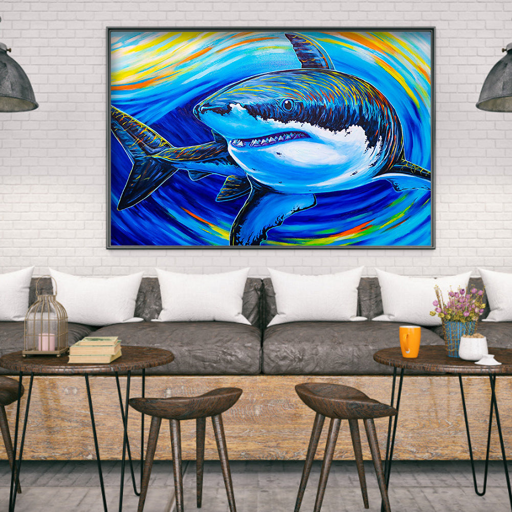 Shark - Full Round Drill Diamond Painting 40*30CM