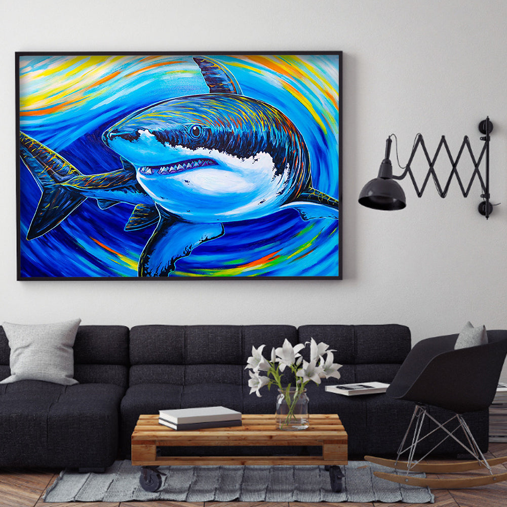 Shark - Full Round Drill Diamond Painting 40*30CM