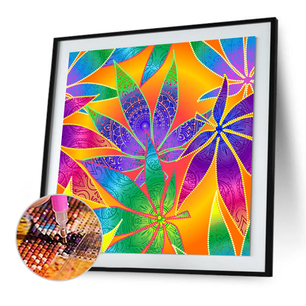 Leaf - Full Round Drill Diamond Painting 30*30CM