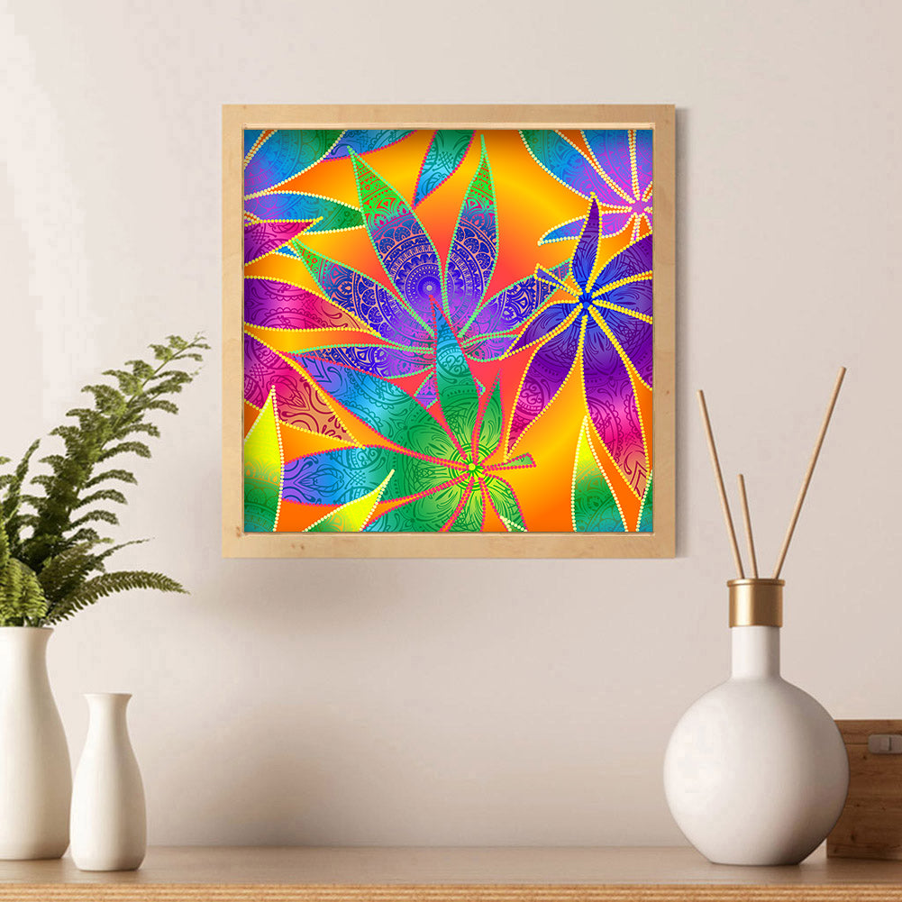 Leaf - Full Round Drill Diamond Painting 30*30CM