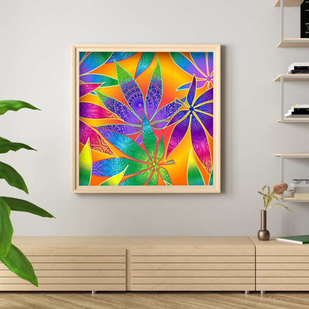 Leaf - Full Round Drill Diamond Painting 30*30CM