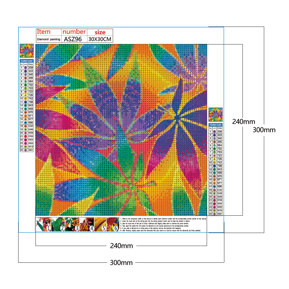 Leaf - Full Round Drill Diamond Painting 30*30CM
