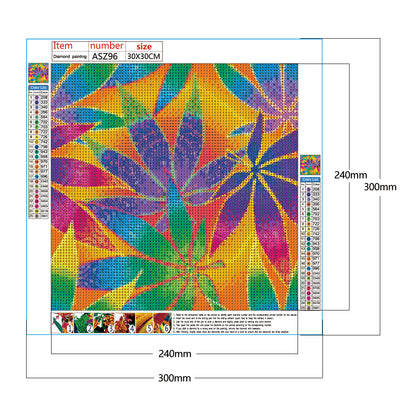 Leaf - Full Round Drill Diamond Painting 30*30CM