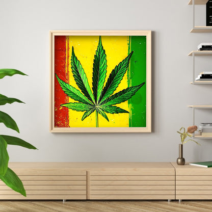 Leaf - Full Round Drill Diamond Painting 30*30CM