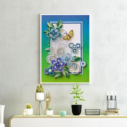 Flower - Special Shaped Drill Diamond Painting 30*40CM