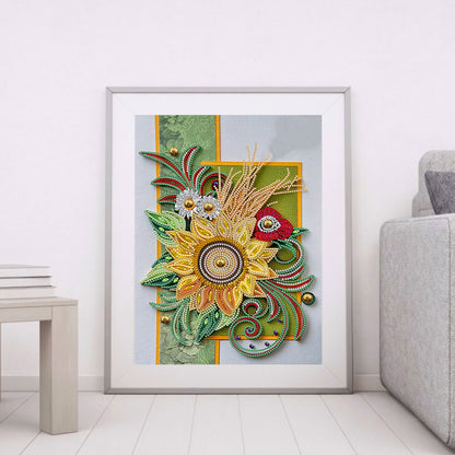 Flower - Special Shaped Drill Diamond Painting 30*40CM