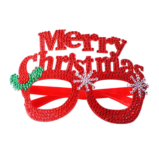 Kids Christmas Diamond Glasses Toys DIY Frame Paste 3D Rhinestone Stickers