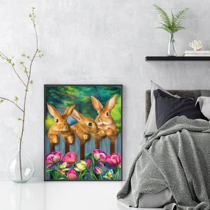 Rabbit - Full Round Drill Diamond Painting 30*40CM