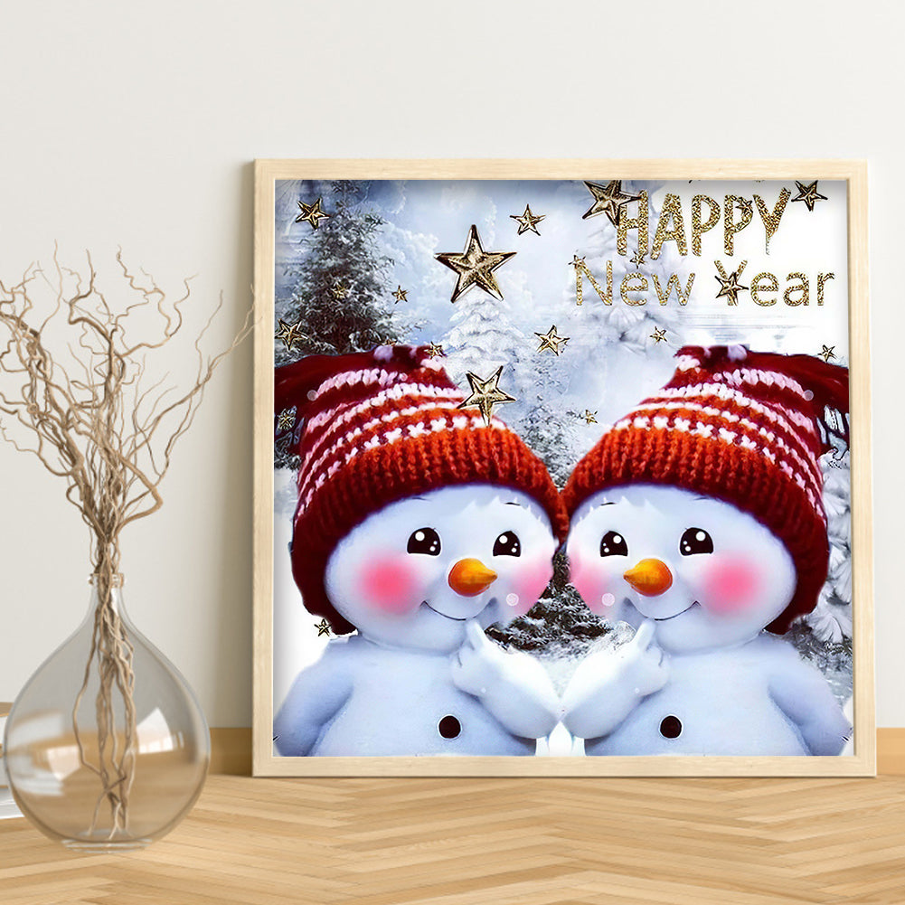 Snowman - Full Round Drill Diamond Painting 35*35CM