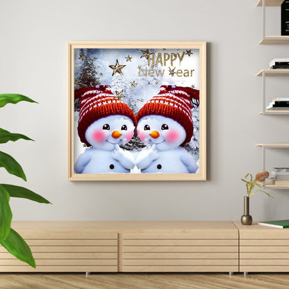 Snowman - Full Round Drill Diamond Painting 35*35CM