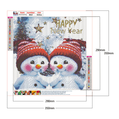 Snowman - Full Round Drill Diamond Painting 35*35CM