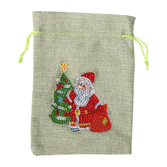 Christmas Theme DIY Diamond Painting Shopping Tote Mosaic Drill Candy Bag