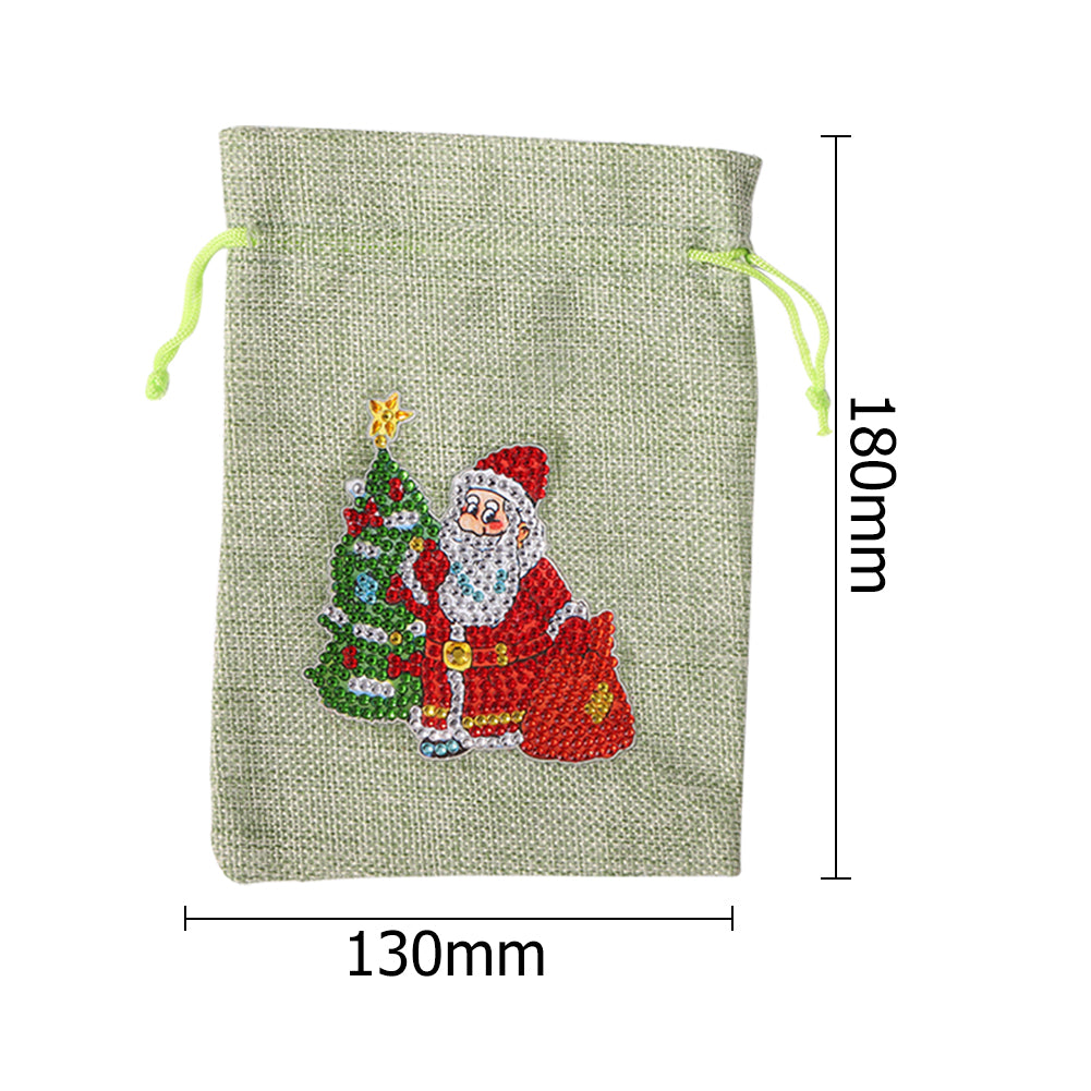 Christmas Theme DIY Diamond Painting Shopping Tote Mosaic Drill Candy Bag