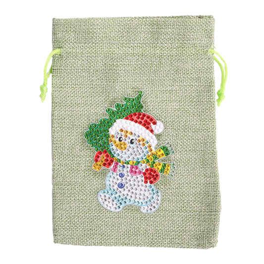 Christmas Theme DIY Diamond Painting Shopping Tote Mosaic Drill Candy Bag