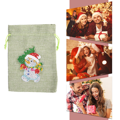 Christmas Theme DIY Diamond Painting Shopping Tote Mosaic Drill Candy Bag