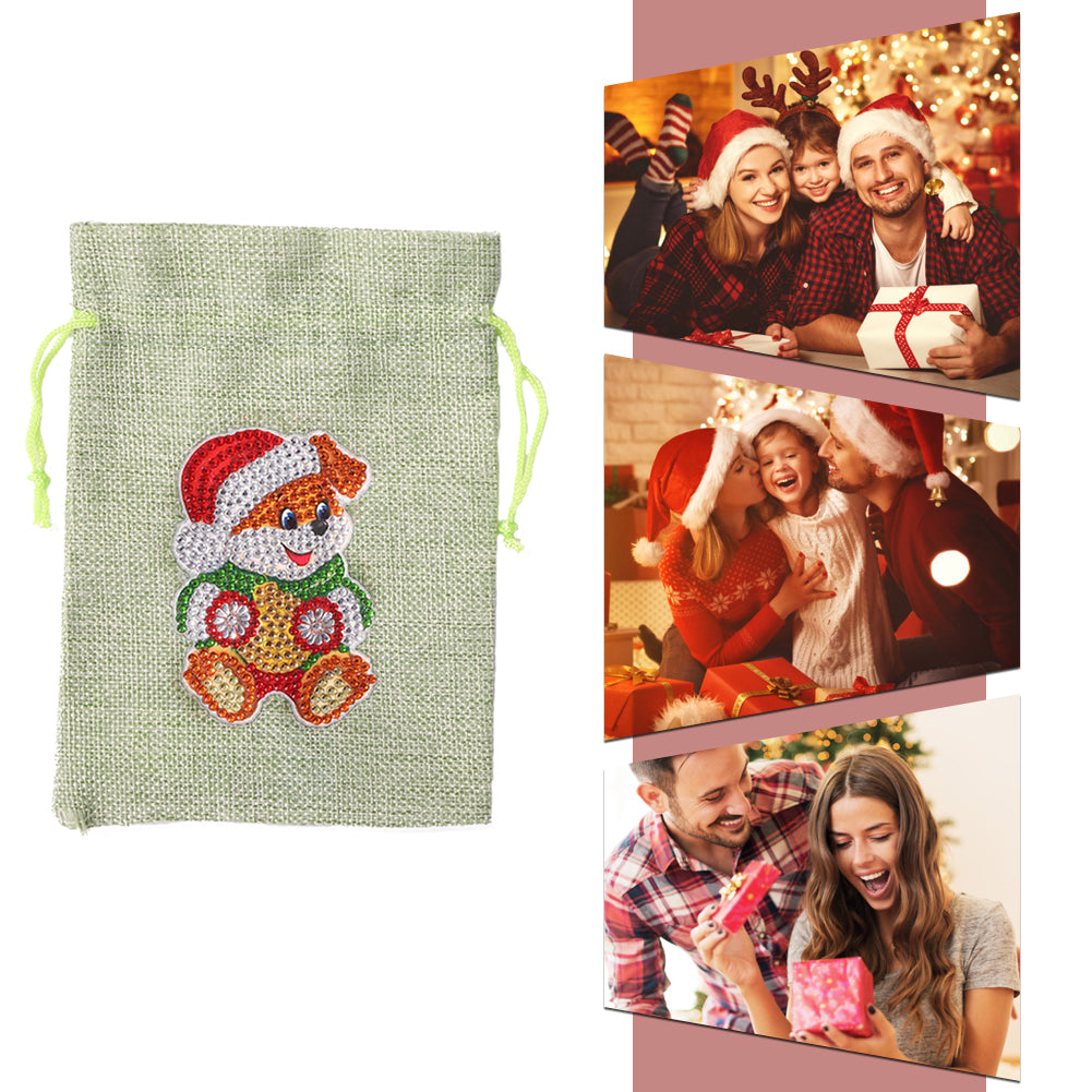 Christmas Theme DIY Diamond Painting Shopping Tote Mosaic Drill Candy Bag