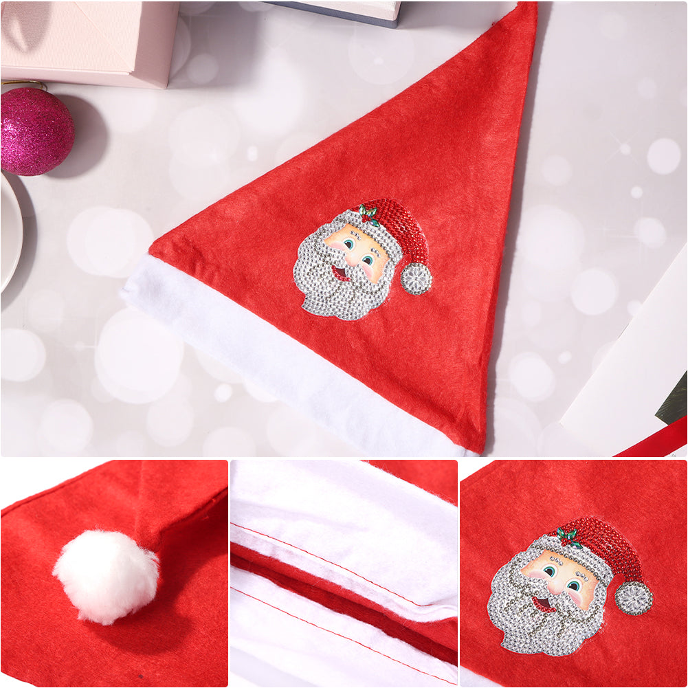 DIY 5D Flannel Christmas Hat Diamond Painting Kit Animal Rhinestone Drawing