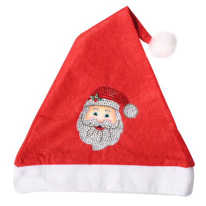 DIY 5D Flannel Christmas Hat Diamond Painting Kit Animal Rhinestone Drawing