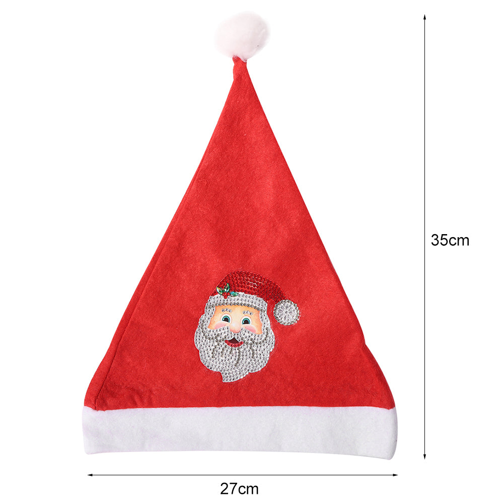 DIY 5D Flannel Christmas Hat Diamond Painting Kit Animal Rhinestone Drawing