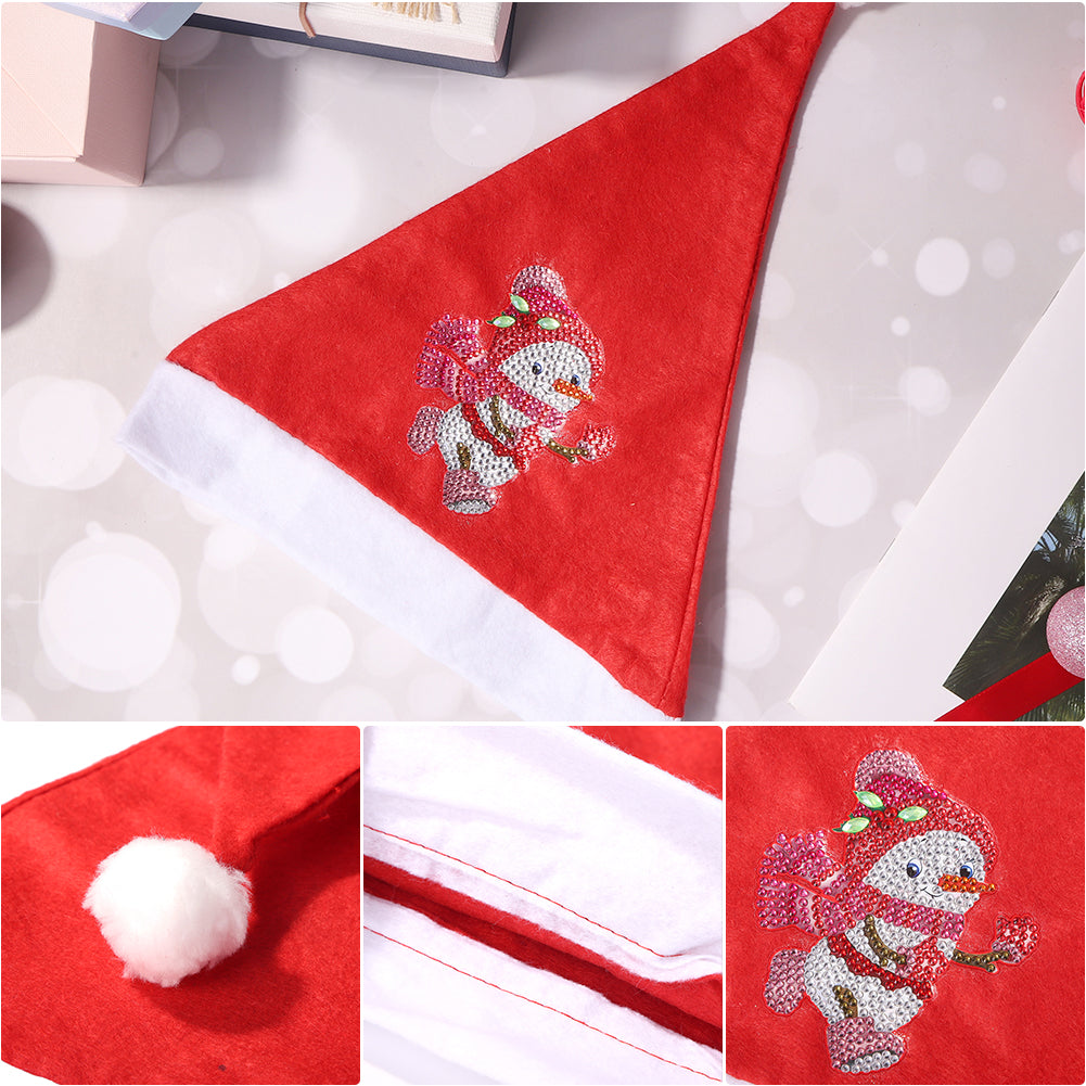 DIY 5D Flannel Christmas Hat Diamond Painting Kit Animal Rhinestone Drawing