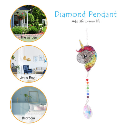 Diamond Drill Rainbow Collection Hanging Crystal Prisms Wind Chimes Decor