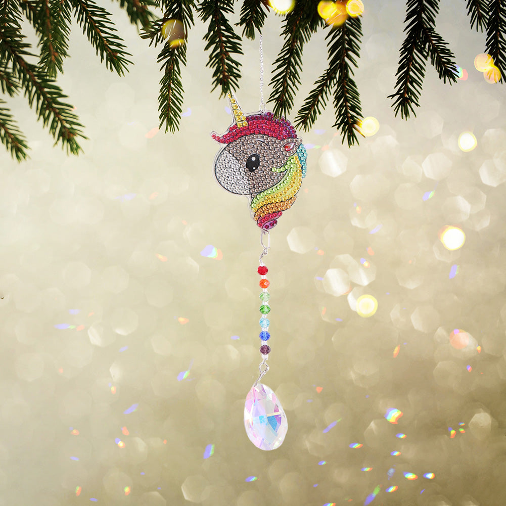 Diamond Drill Rainbow Collection Hanging Crystal Prisms Wind Chimes Decor