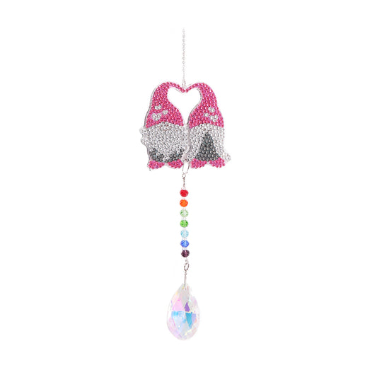 Diamond Drill Rainbow Collection Hanging Crystal Prisms Wind Chimes Decor