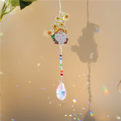 Diamond Drill Rainbow Collection Hanging Crystal Prisms Wind Chimes Decor