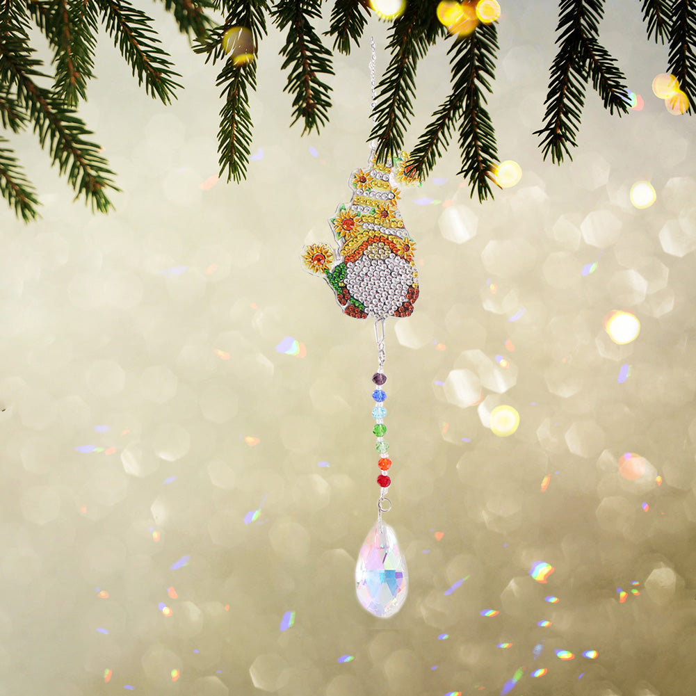 Diamond Drill Rainbow Collection Hanging Crystal Prisms Wind Chimes Decor