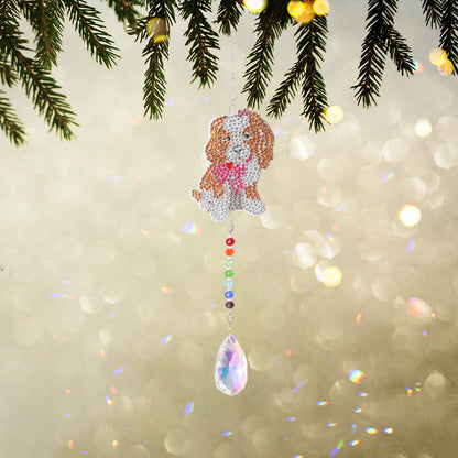 Diamond Drill Rainbow Collection Hanging Crystal Prisms Wind Chimes Decor