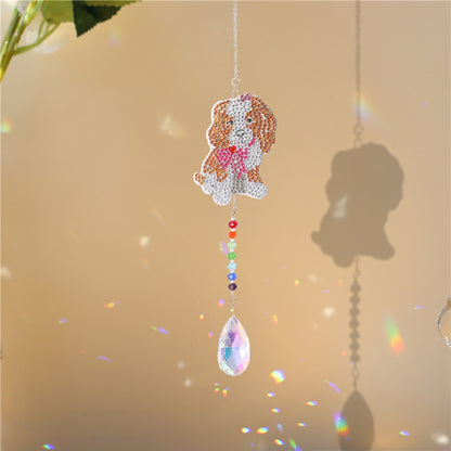 Diamond Drill Rainbow Collection Hanging Crystal Prisms Wind Chimes Decor