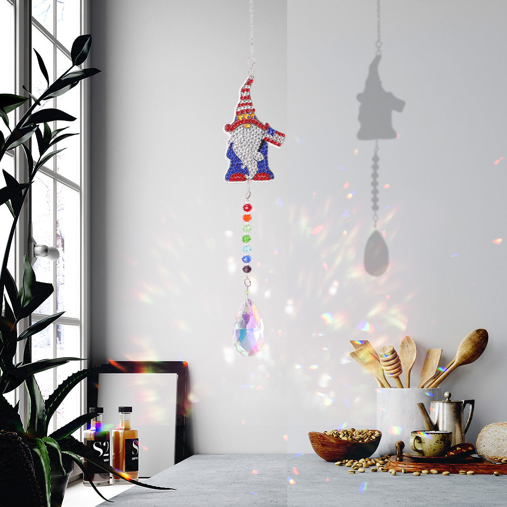 Diamond Drill Rainbow Collection Hanging Crystal Prisms Wind Chimes Decor