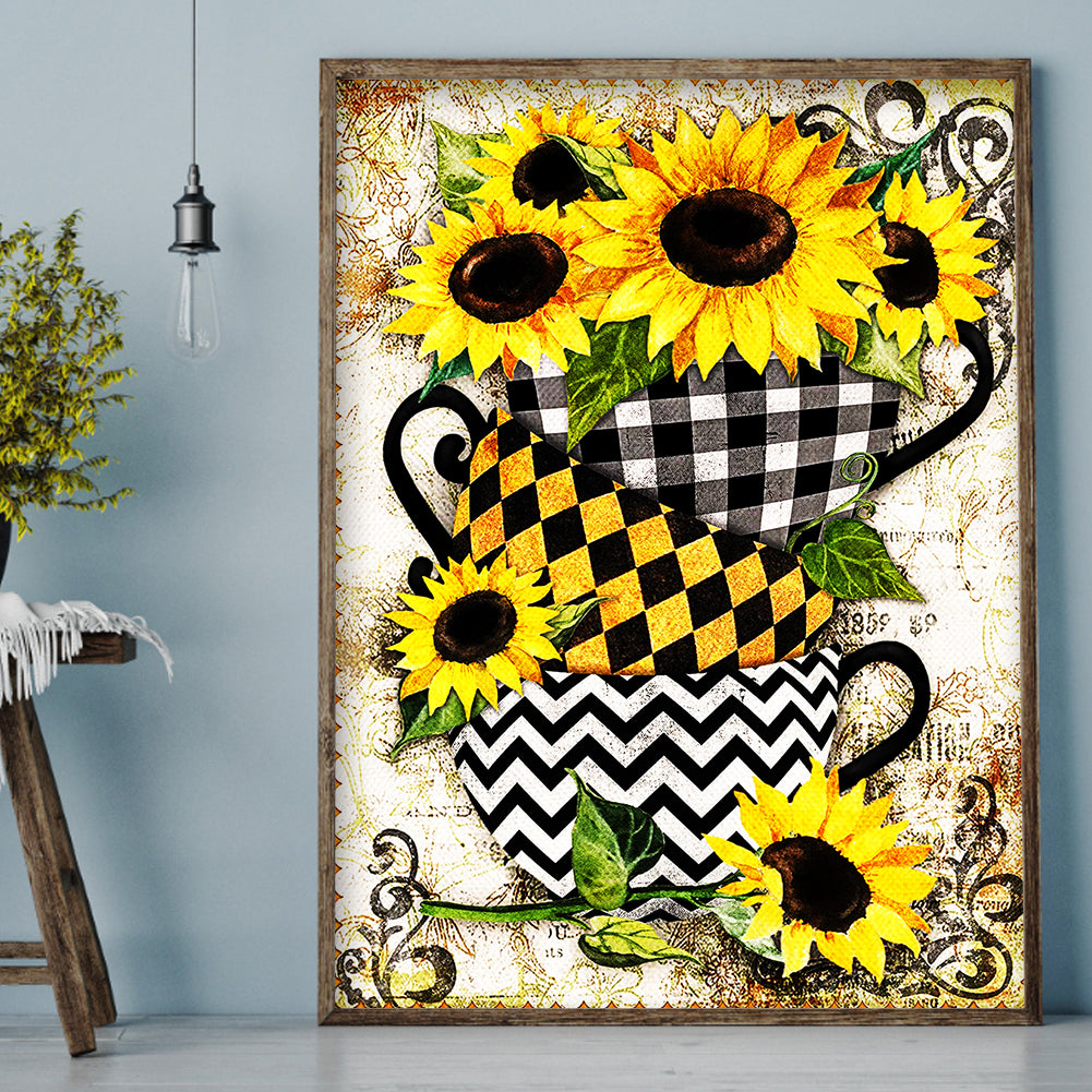 Sunflower - Full Round Drill Diamond Painting 30*40CM