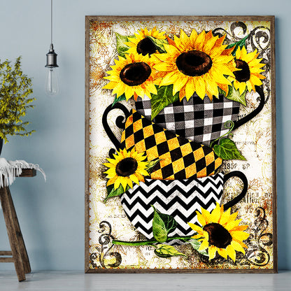 Sunflower - Full Round Drill Diamond Painting 30*40CM