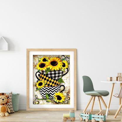 Sunflower - Full Round Drill Diamond Painting 30*40CM