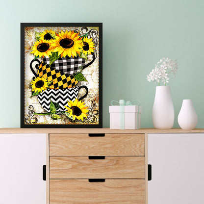 Sunflower - Full Round Drill Diamond Painting 30*40CM