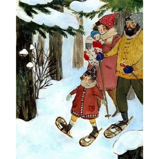 Family Atmosphere - Full Round Drill Diamond Painting 30*40CM