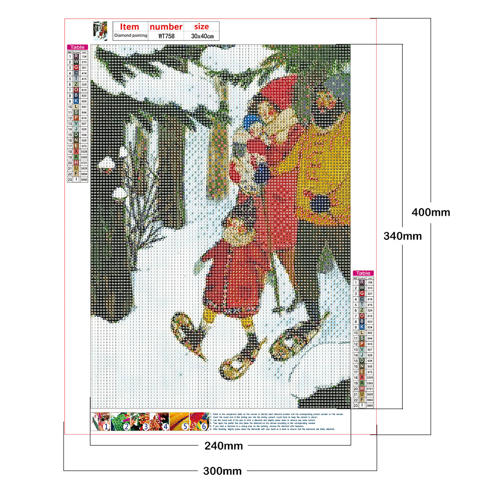 Family Atmosphere - Full Round Drill Diamond Painting 30*40CM