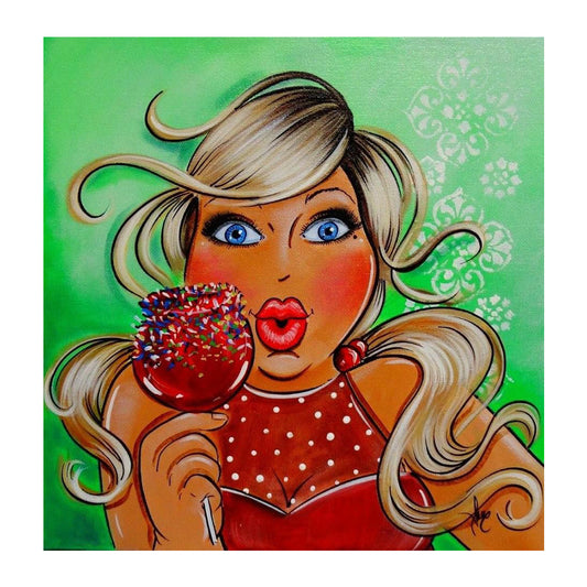 Fat woman - Full Round Drill Diamond Painting 30*30CM