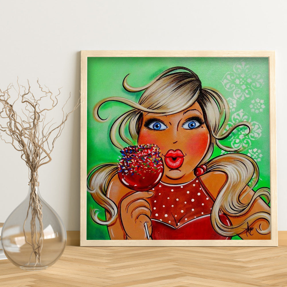 Fat woman - Full Round Drill Diamond Painting 30*30CM