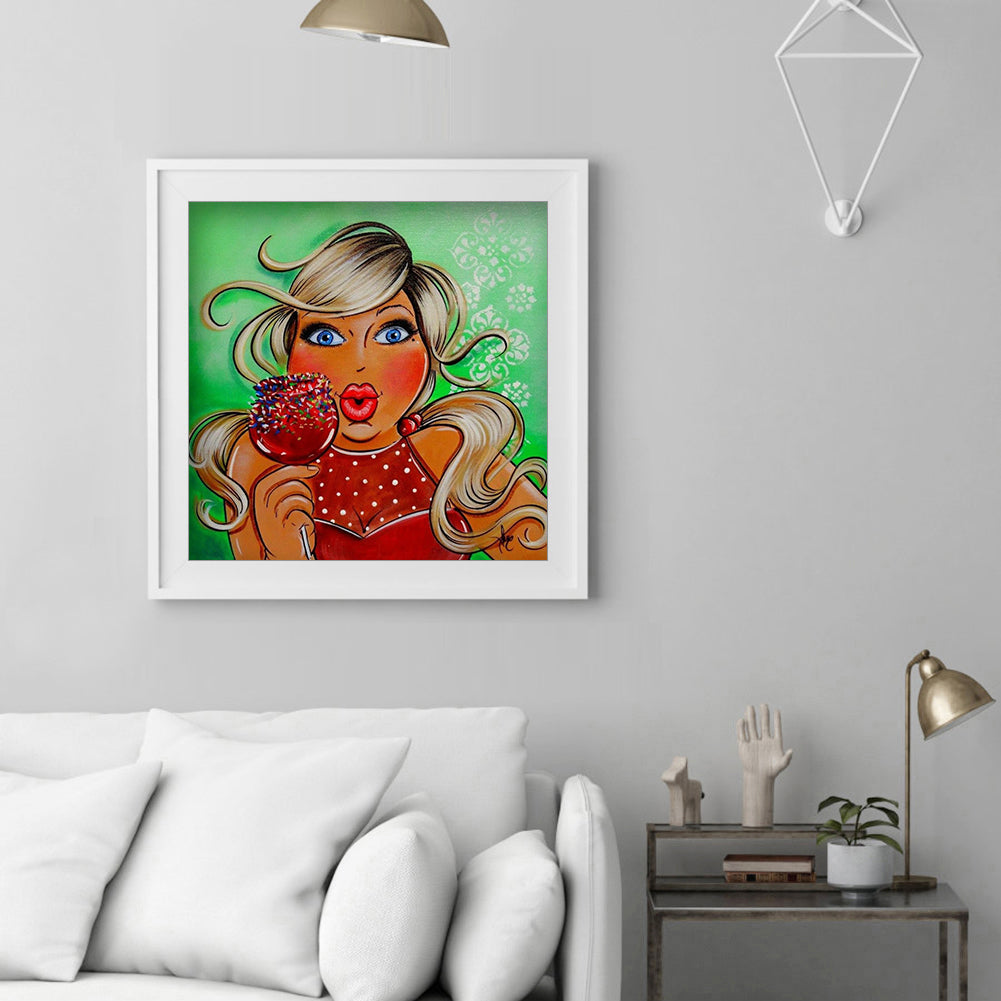 Fat woman - Full Round Drill Diamond Painting 30*30CM