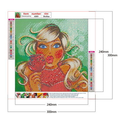 Fat woman - Full Round Drill Diamond Painting 30*30CM