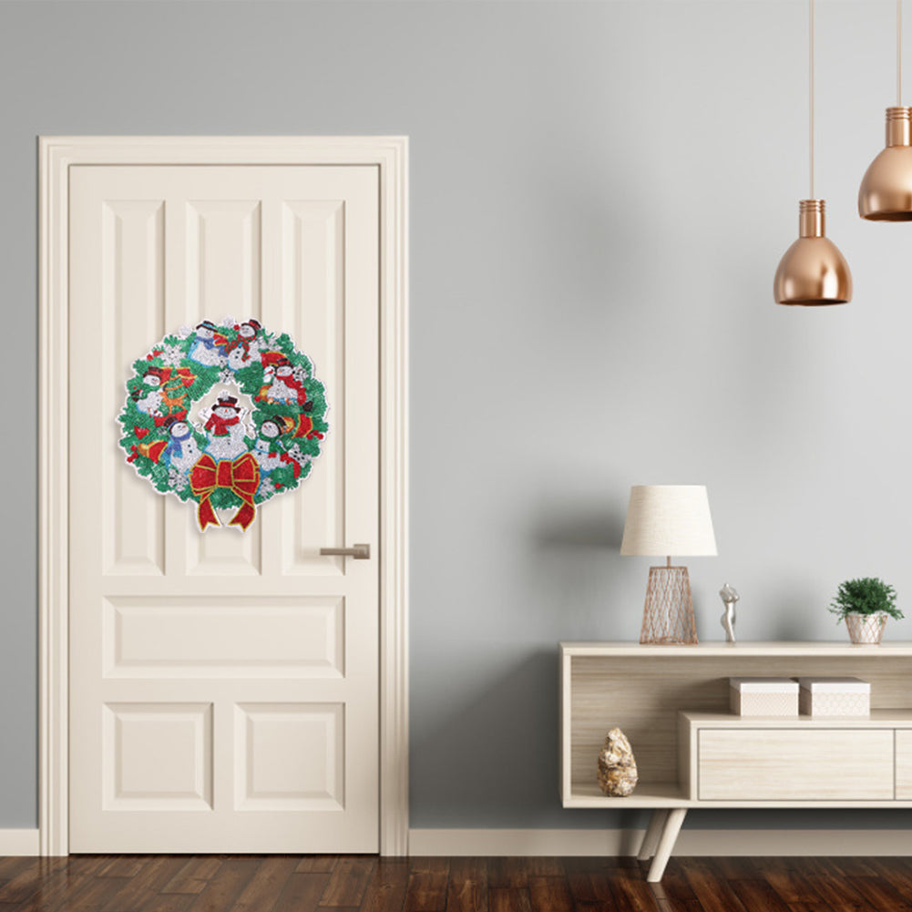 5D DIY Diamond Painting Festival Crystal Wreath Kits Art Home Hanging Decor