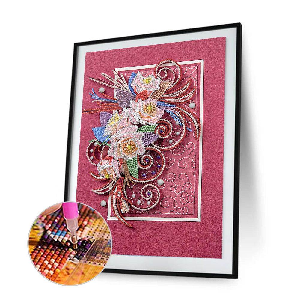 Rose - Special Shaped Drill Diamond Painting 30*40CM