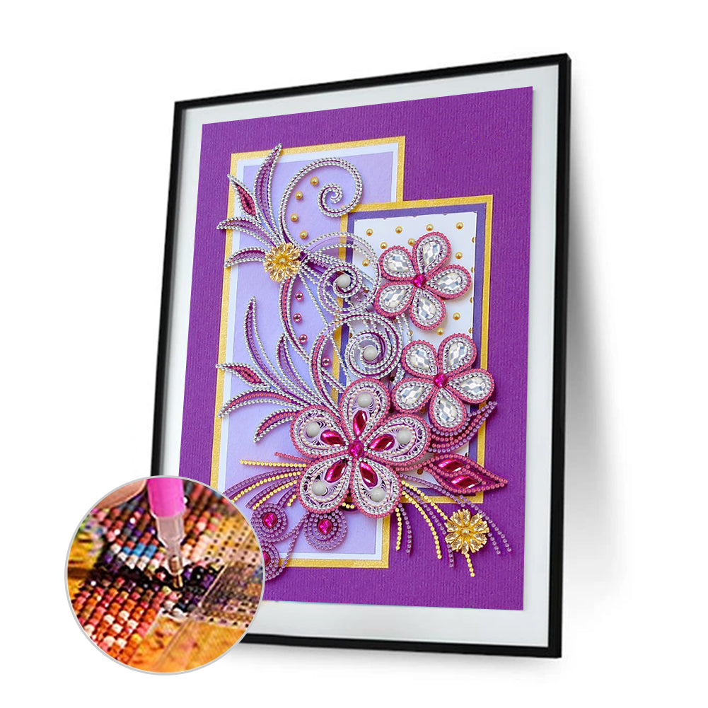 Paper Flower - Special Shaped Drill Diamond Painting 30*40CM