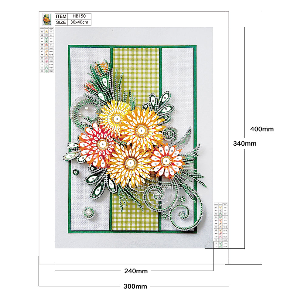 Daisy - Special Shaped Drill Diamond Painting 30*40CM