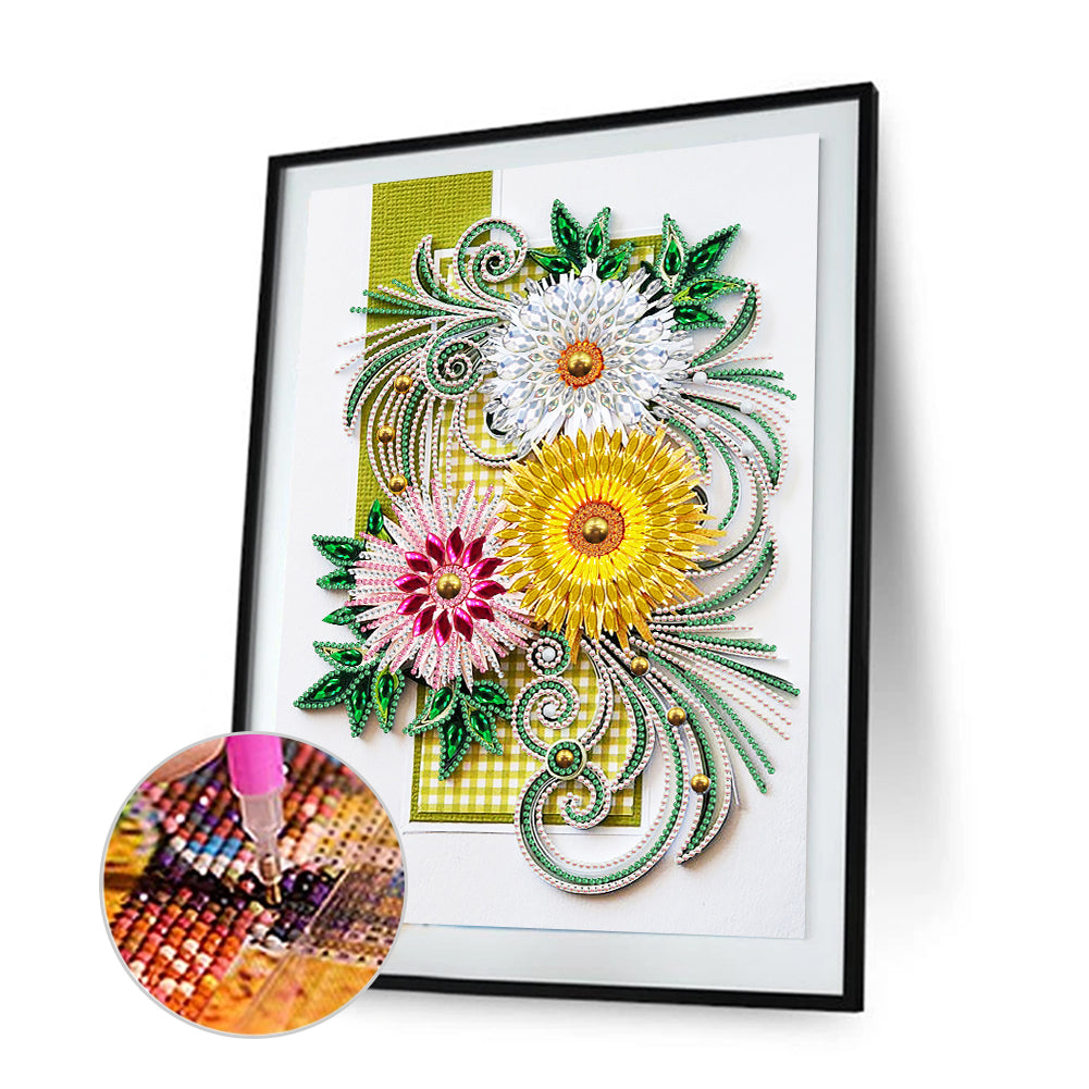 Paper Flower - Special Shaped Drill Diamond Painting 30*40CM