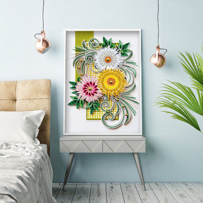 Paper Flower - Special Shaped Drill Diamond Painting 30*40CM