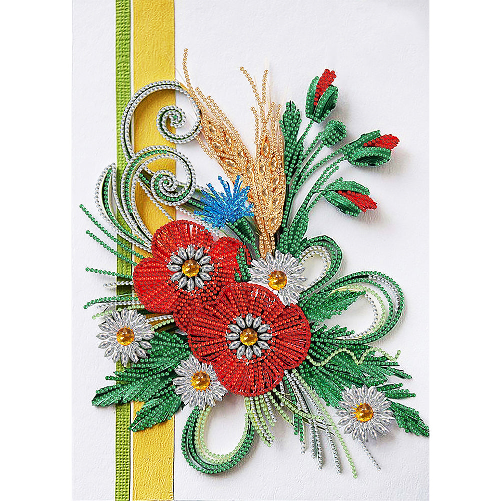 Paper Flower - Special Shaped Drill Diamond Painting 30*40CM