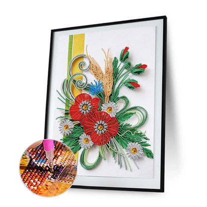 Paper Flower - Special Shaped Drill Diamond Painting 30*40CM